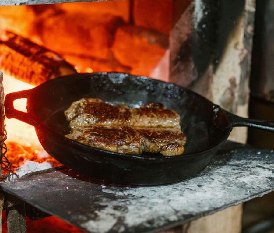 Carne a la leña